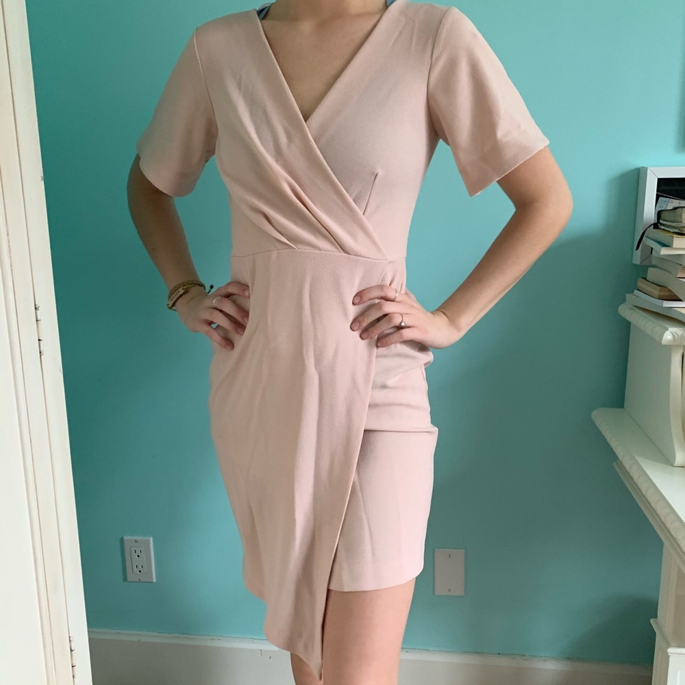 asymmetrical pink dress // asos